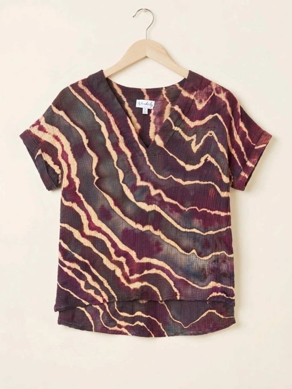 Ice Dyed Wonderly Short Sleeve Top
